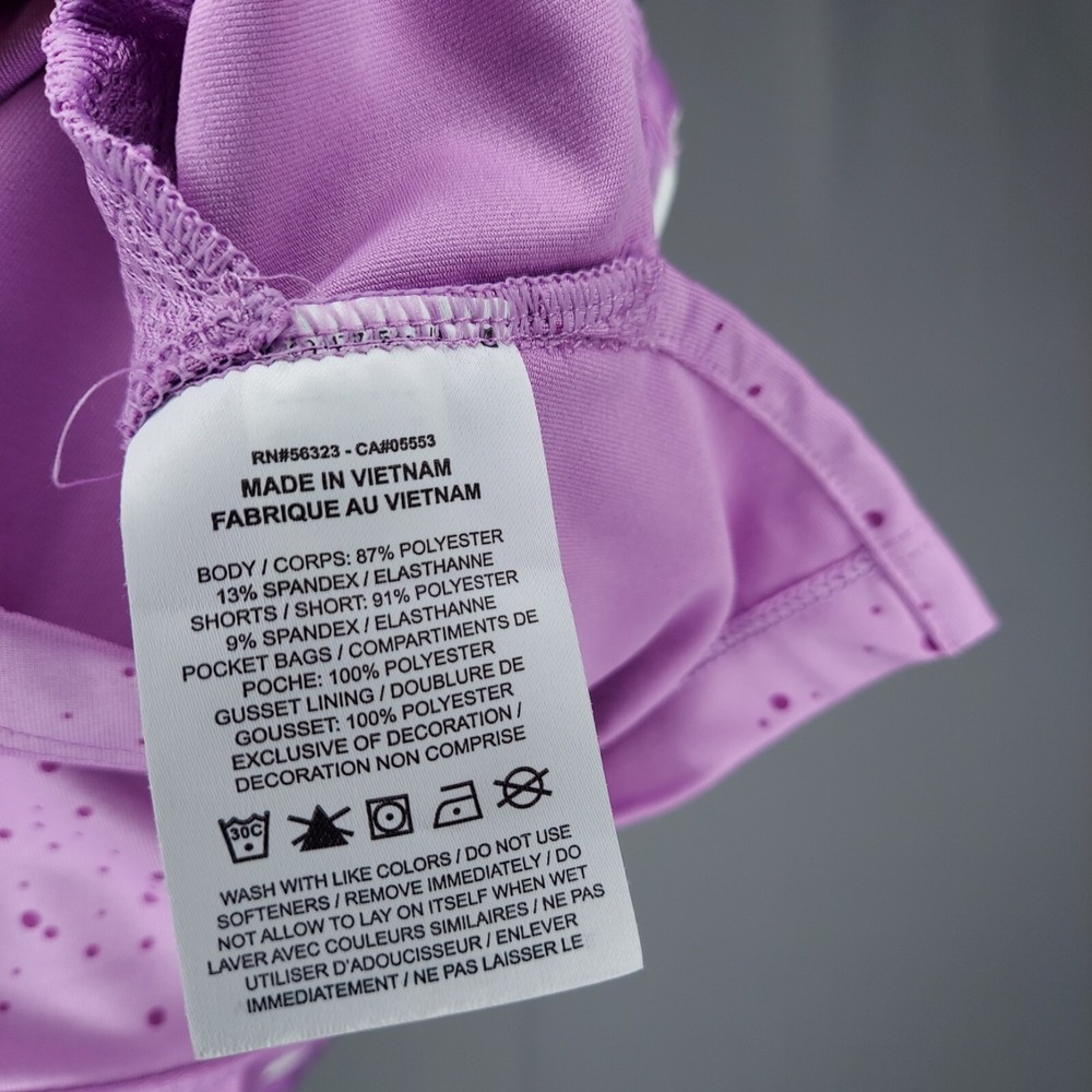 Nike Skort Women Medium Purple Dotted Mini Stretch Pullon Athletic Pocket Tennis - Picture 11 of 11